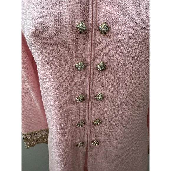 NWT St John Knit Pink Embellished blazer size 2 - Picture 3 of 11